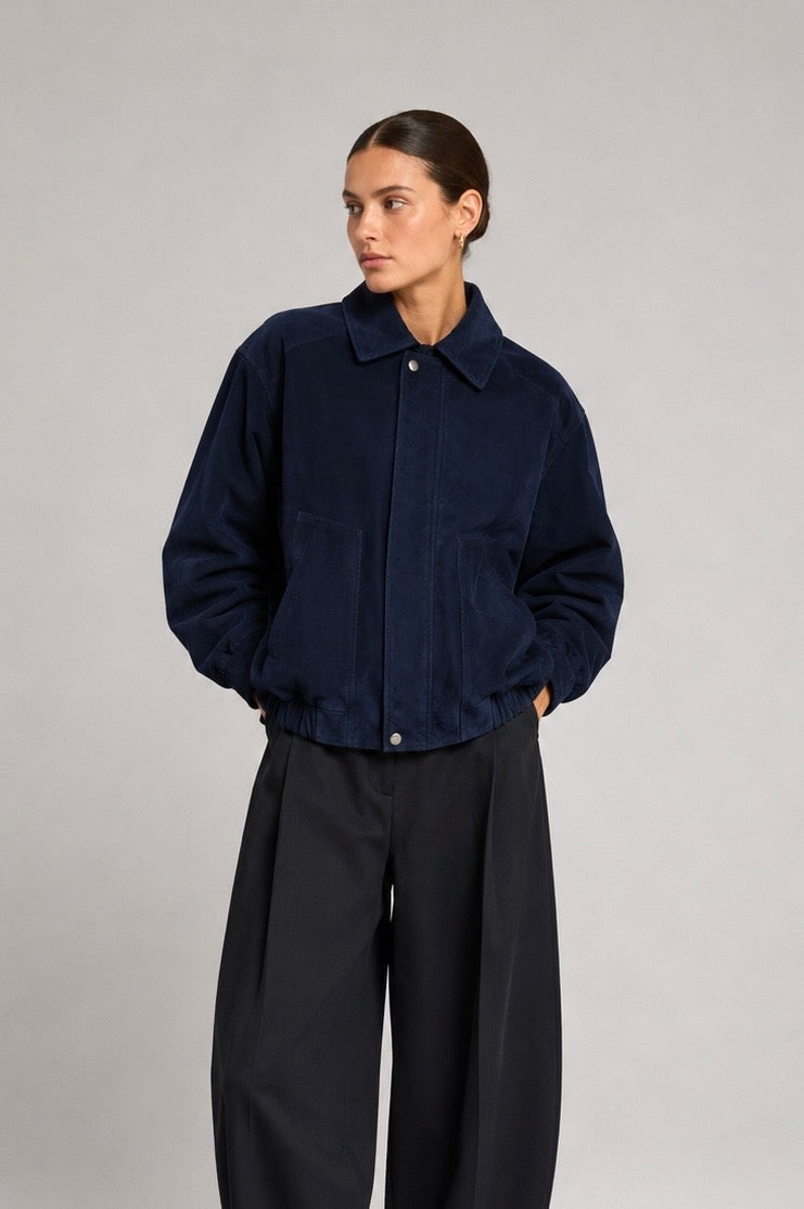 Suede Bomber Ivy