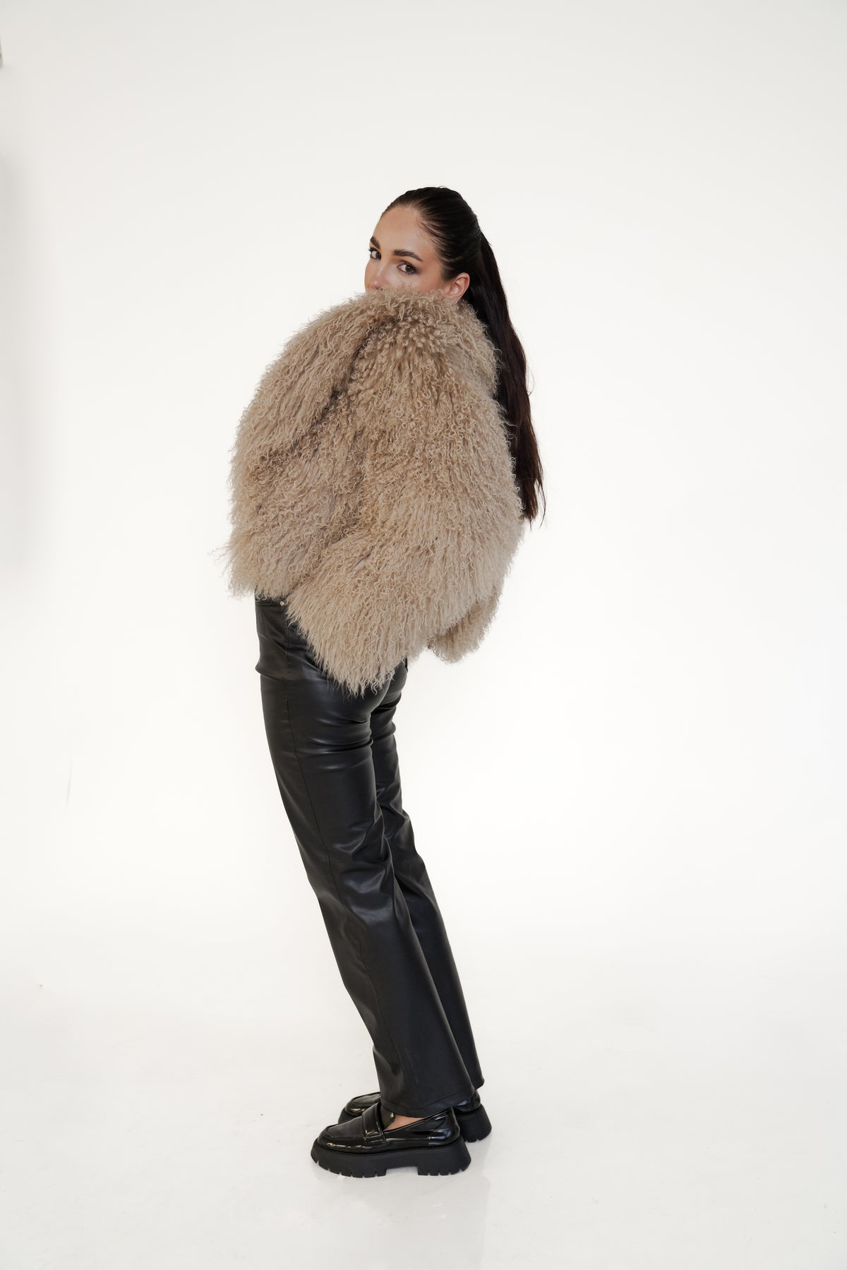 Mongolian Coat Dramatic Cropped