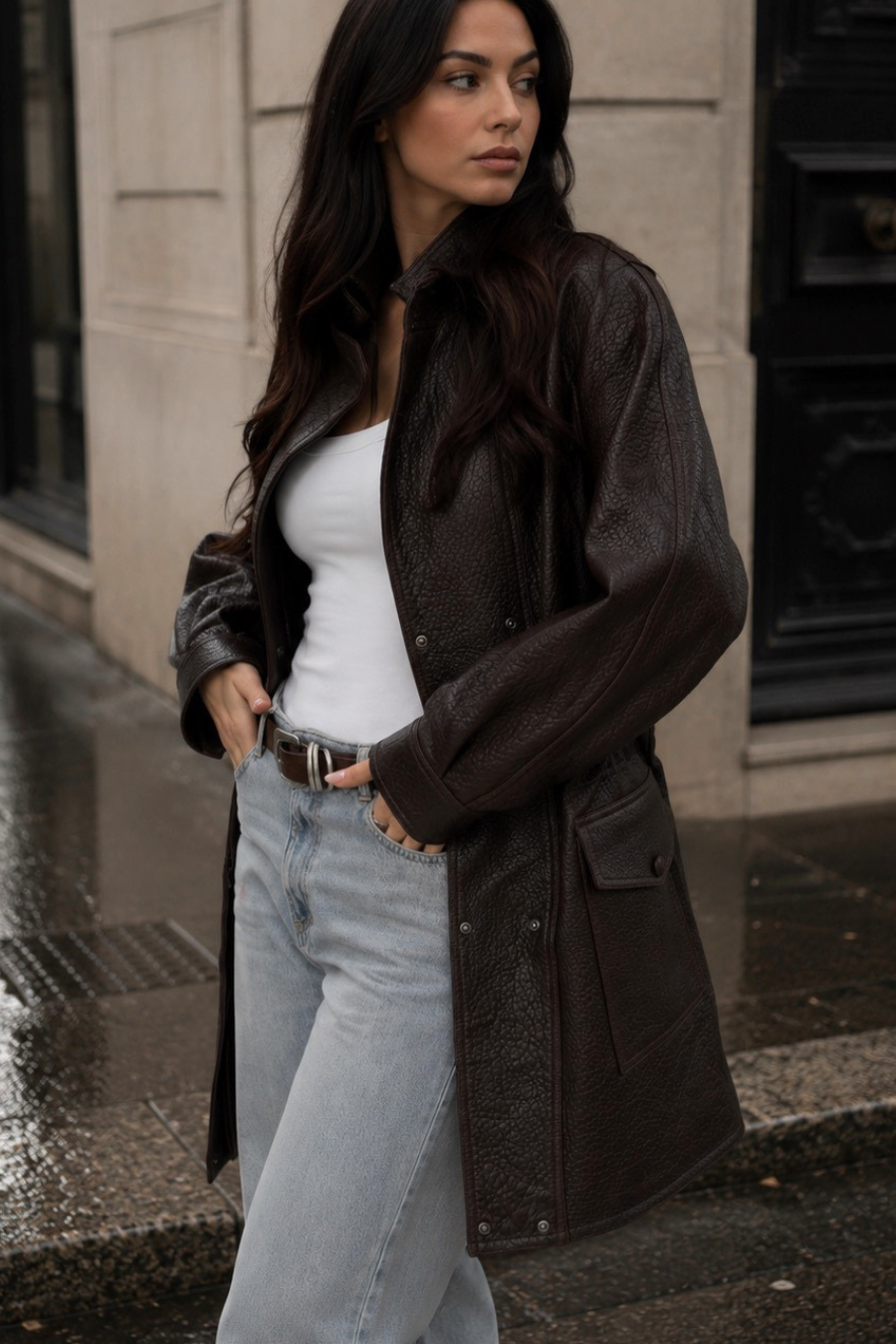 Leather Parka Vienna Long