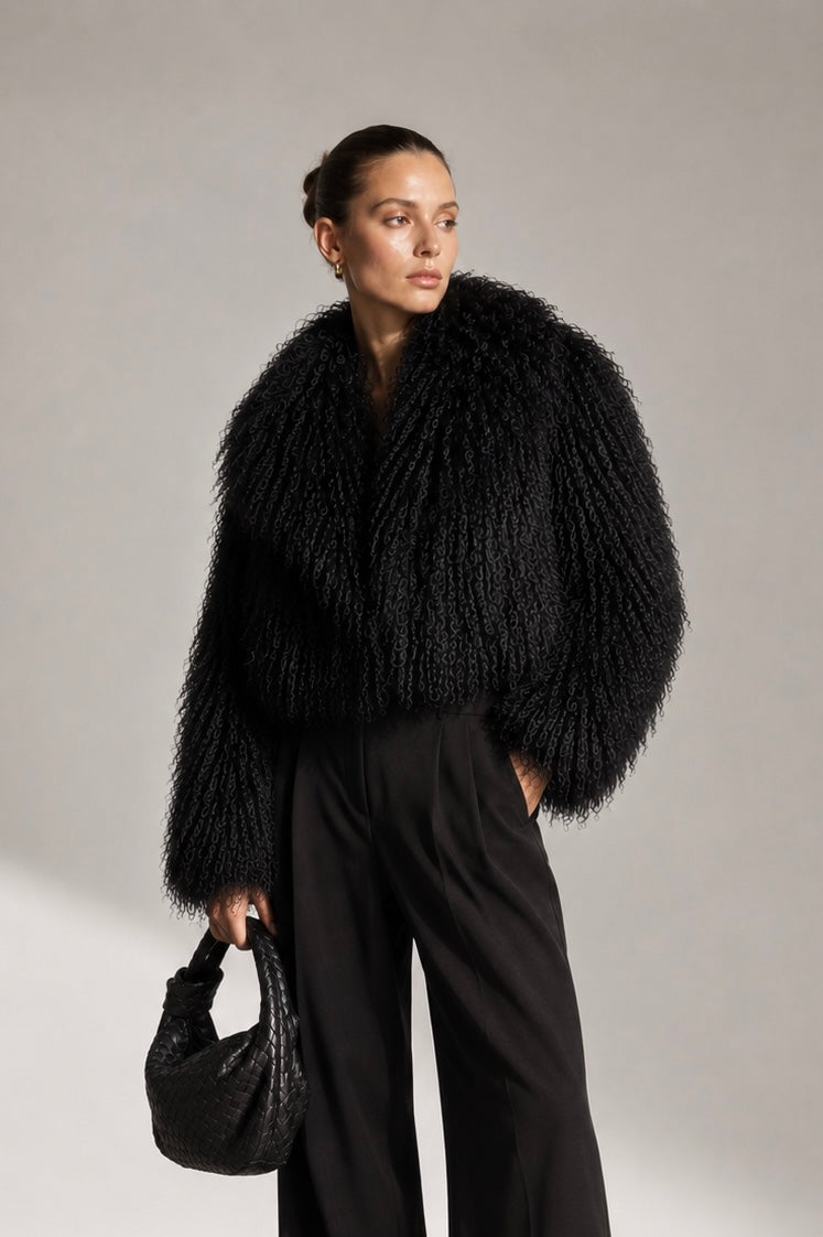 Mongolian Coat Dramatic Cropped