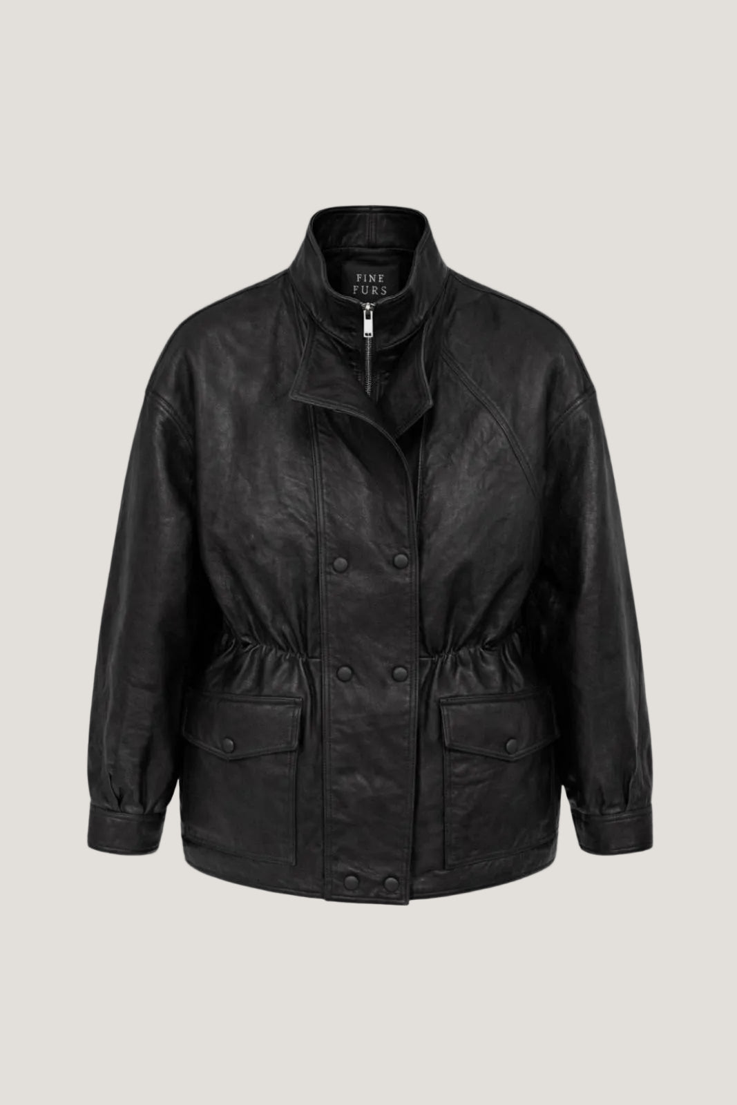 Leather parka jacket finefurs vienna pravá kůže bunda