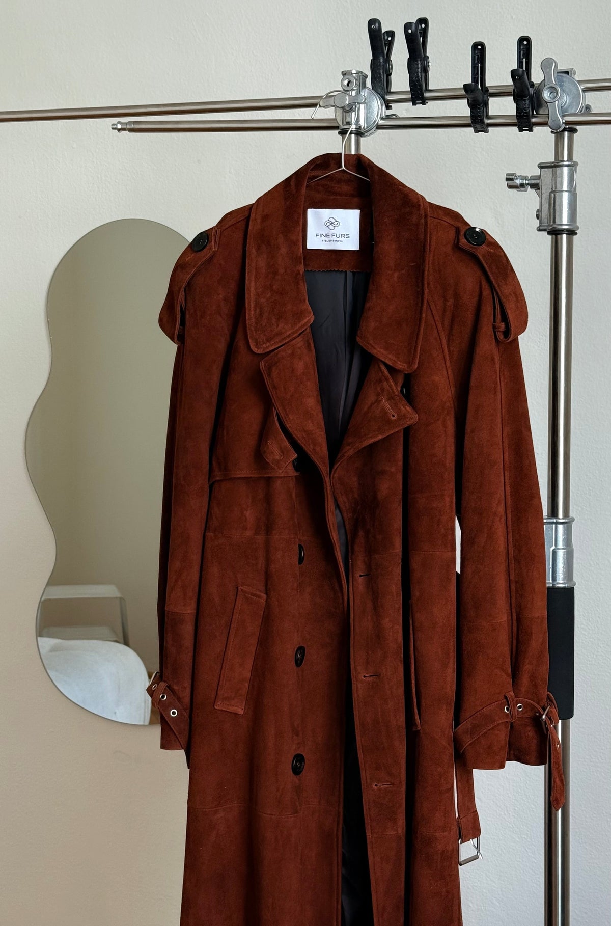 Suede Trench Coat Carmen