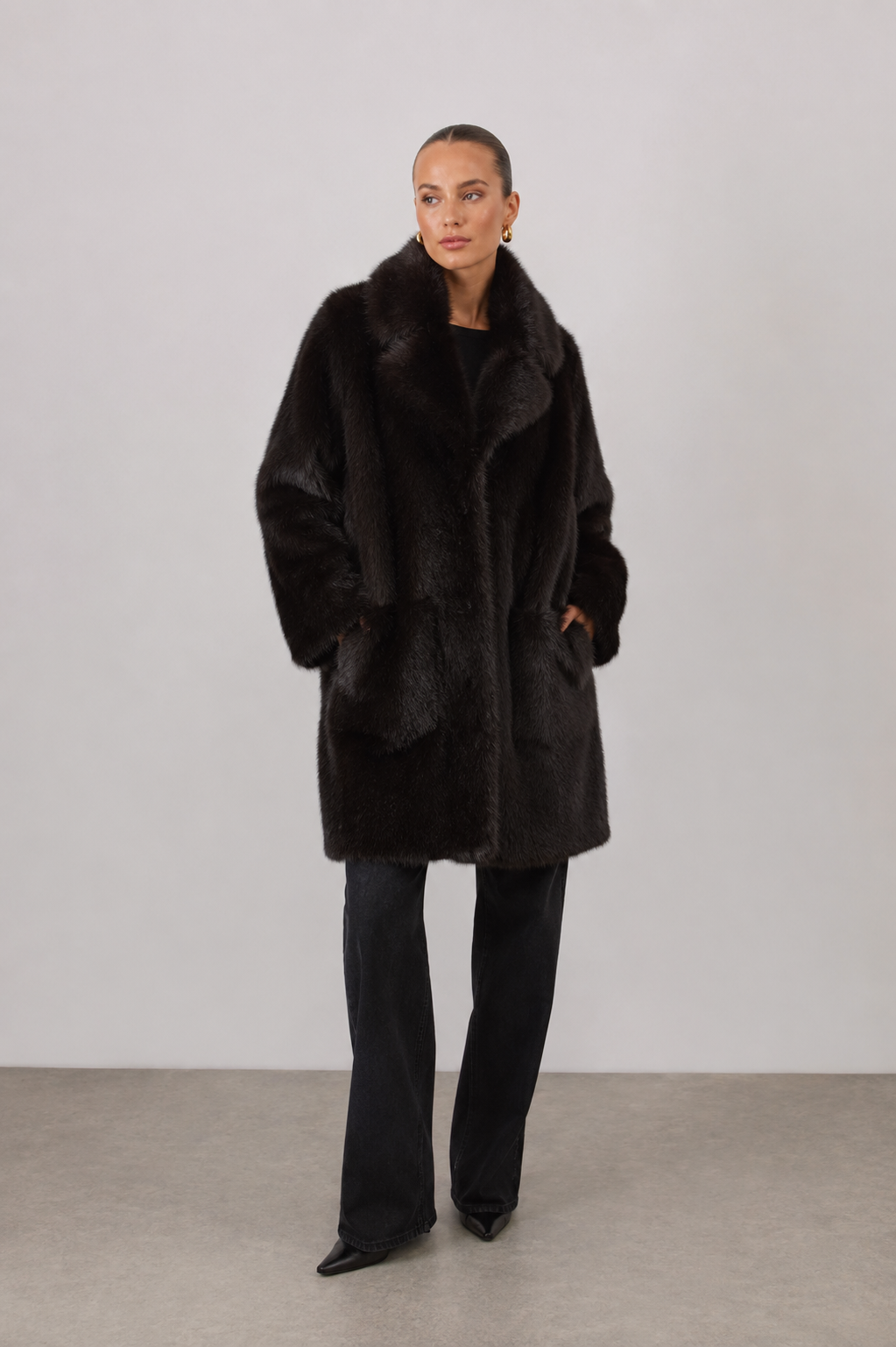 Short oversized coat from real toscana shearling krátký kabát z ovčí kožešiny