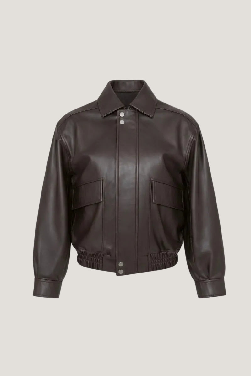Finefurs leather jacket bomber unisex nappa kožená bunda pravá kůže