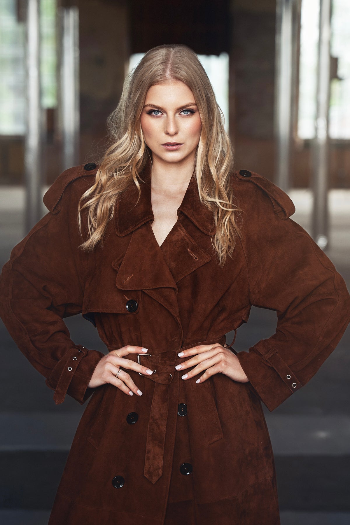 Suede Trench Coat Carmen