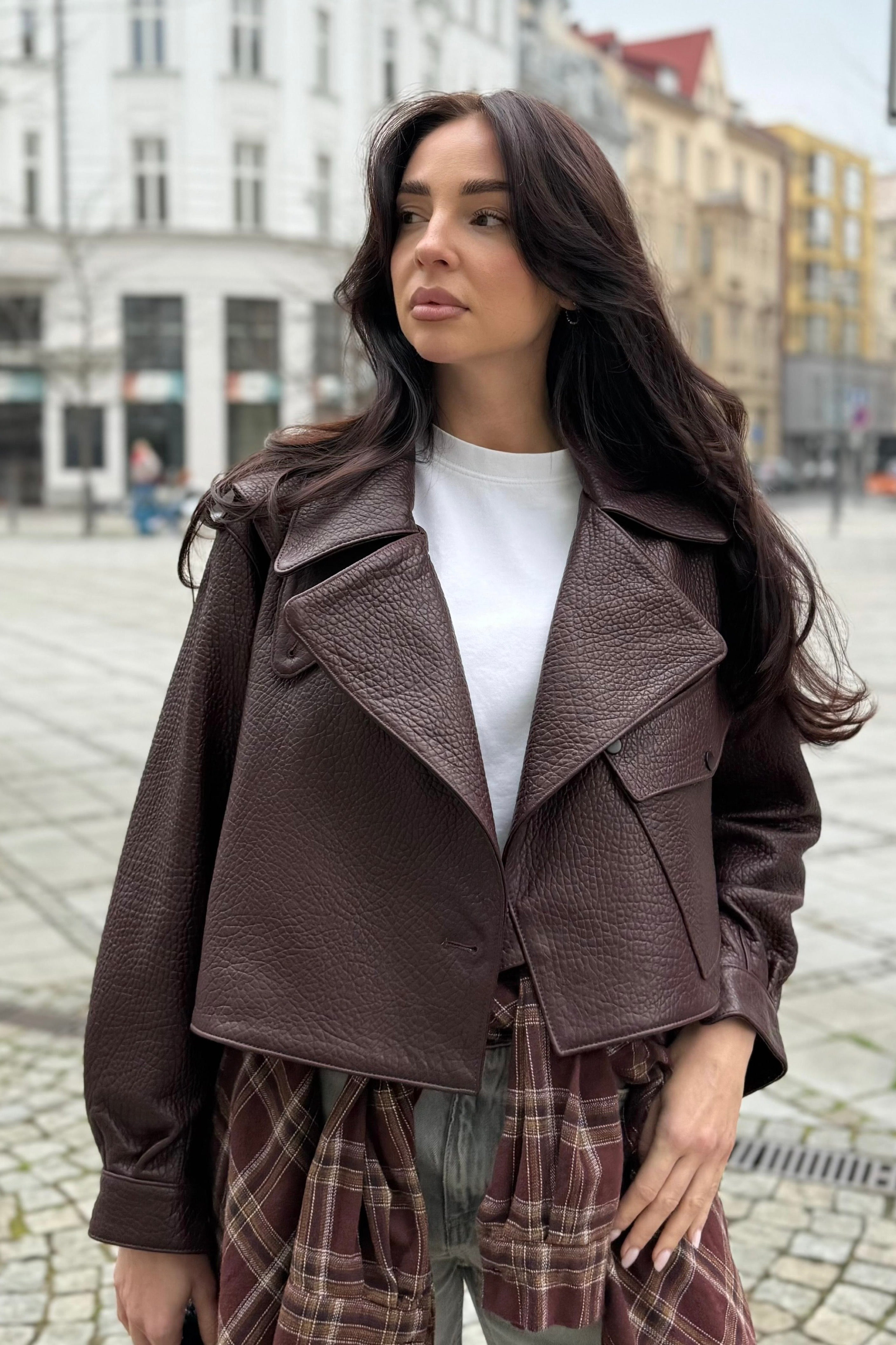 Sofi Bubble Leather Jacekt