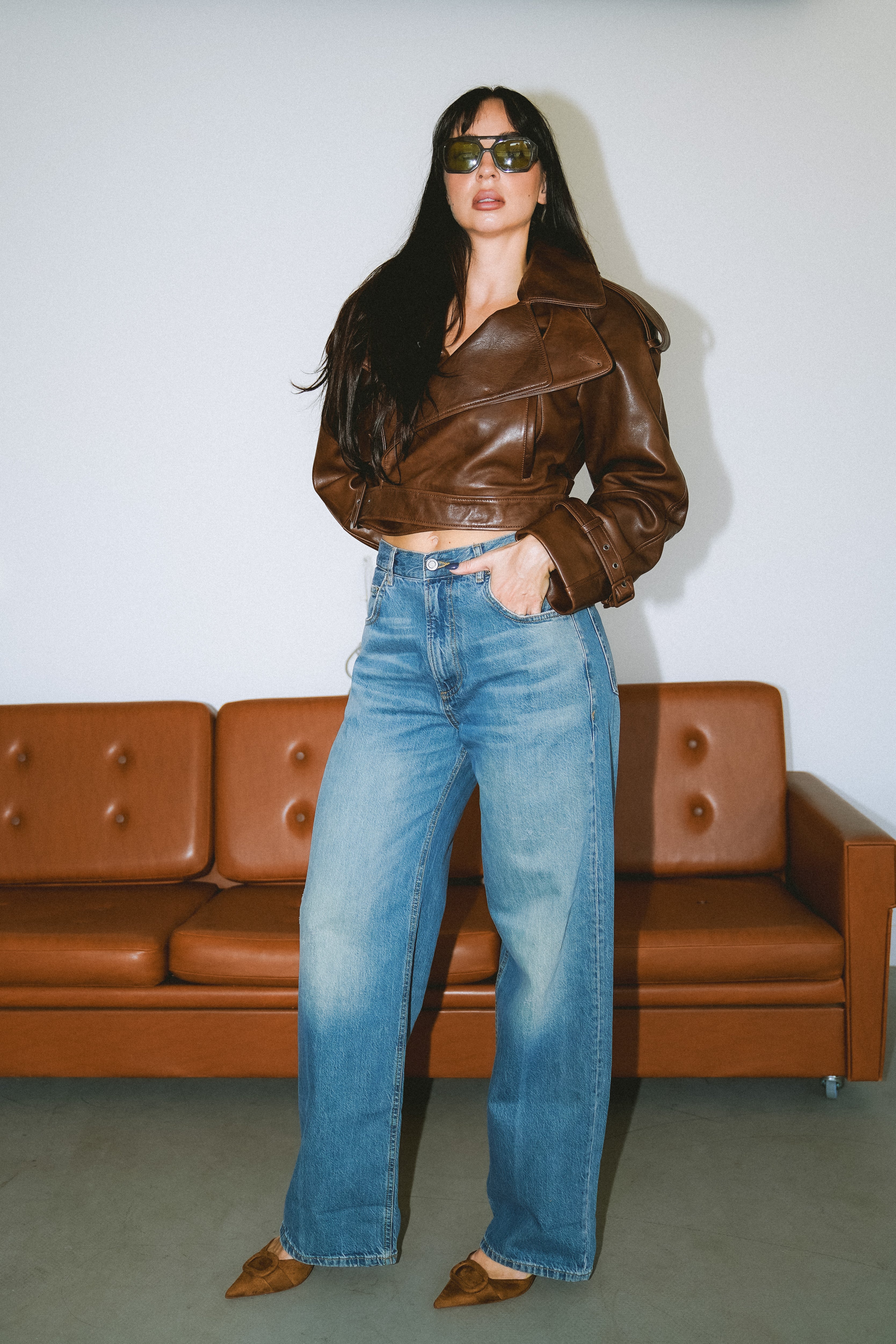 Leather Jacket Siena / Oiled Brown