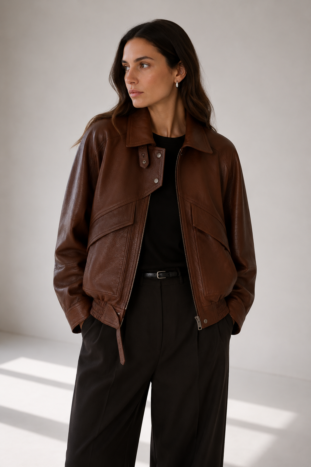 Kozena bunda z premiove kuze grained jumbo lambskin