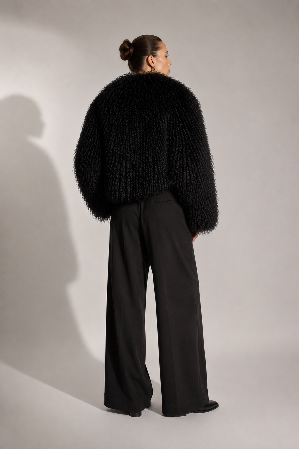 Mongolian Coat Dramatic Cropped