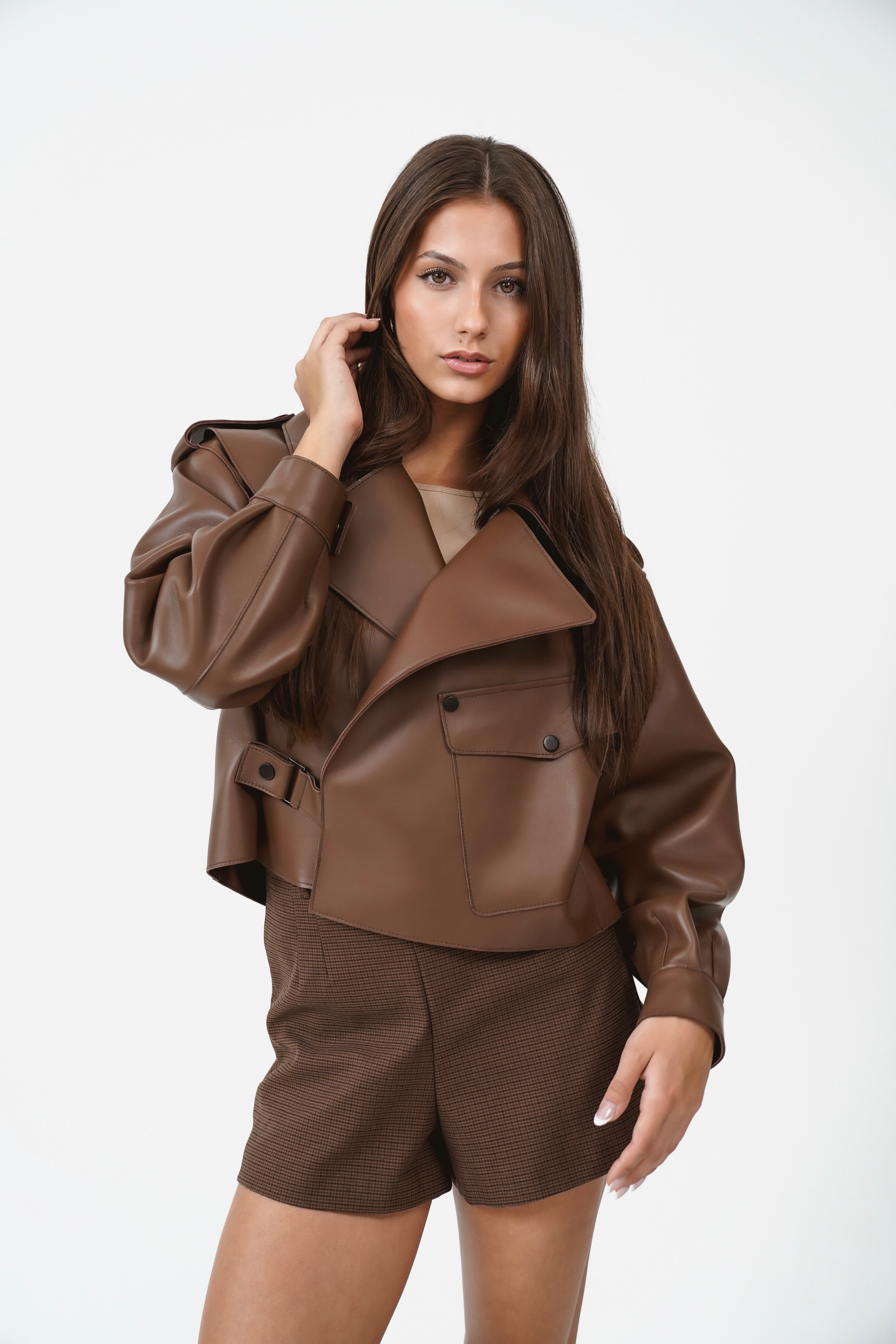 Leather Jacket Sofi / Chestnut