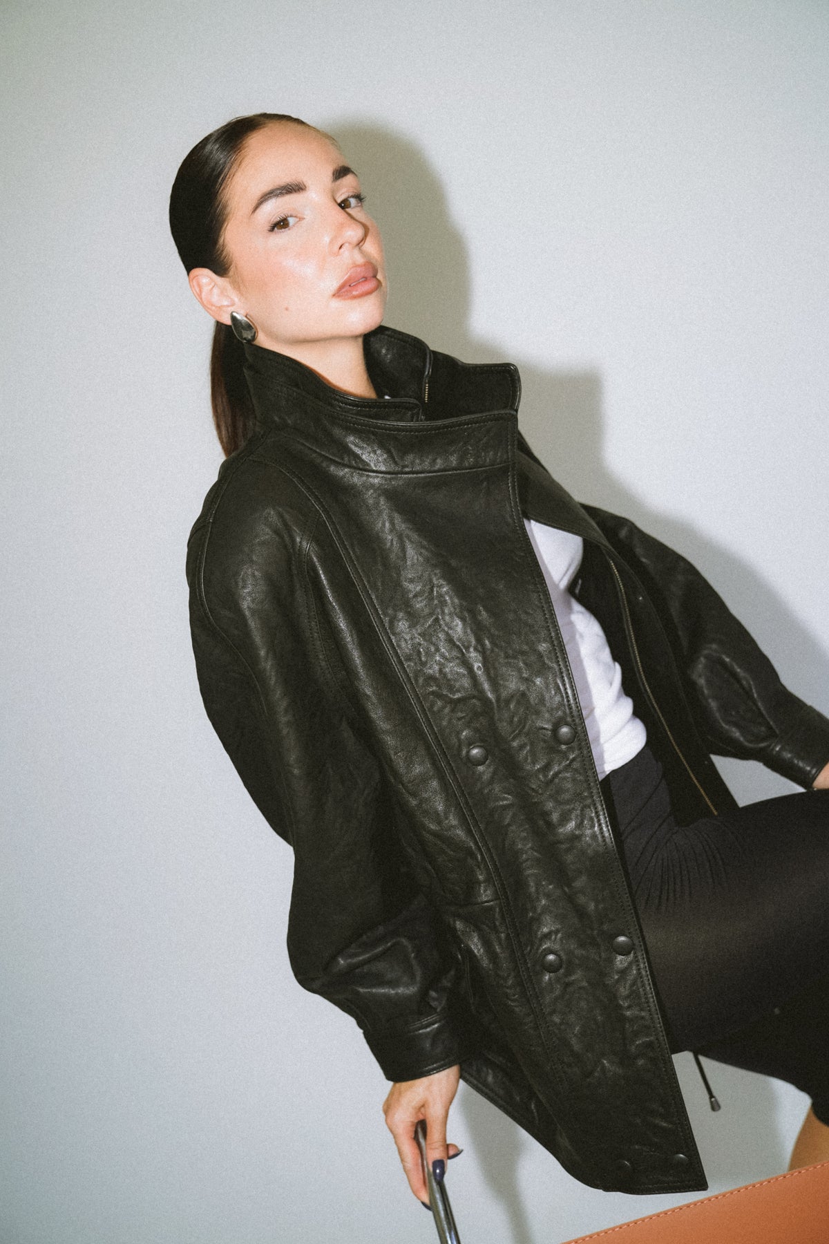 Leather parka jacket finefurs vienna  pravá kůže bunda