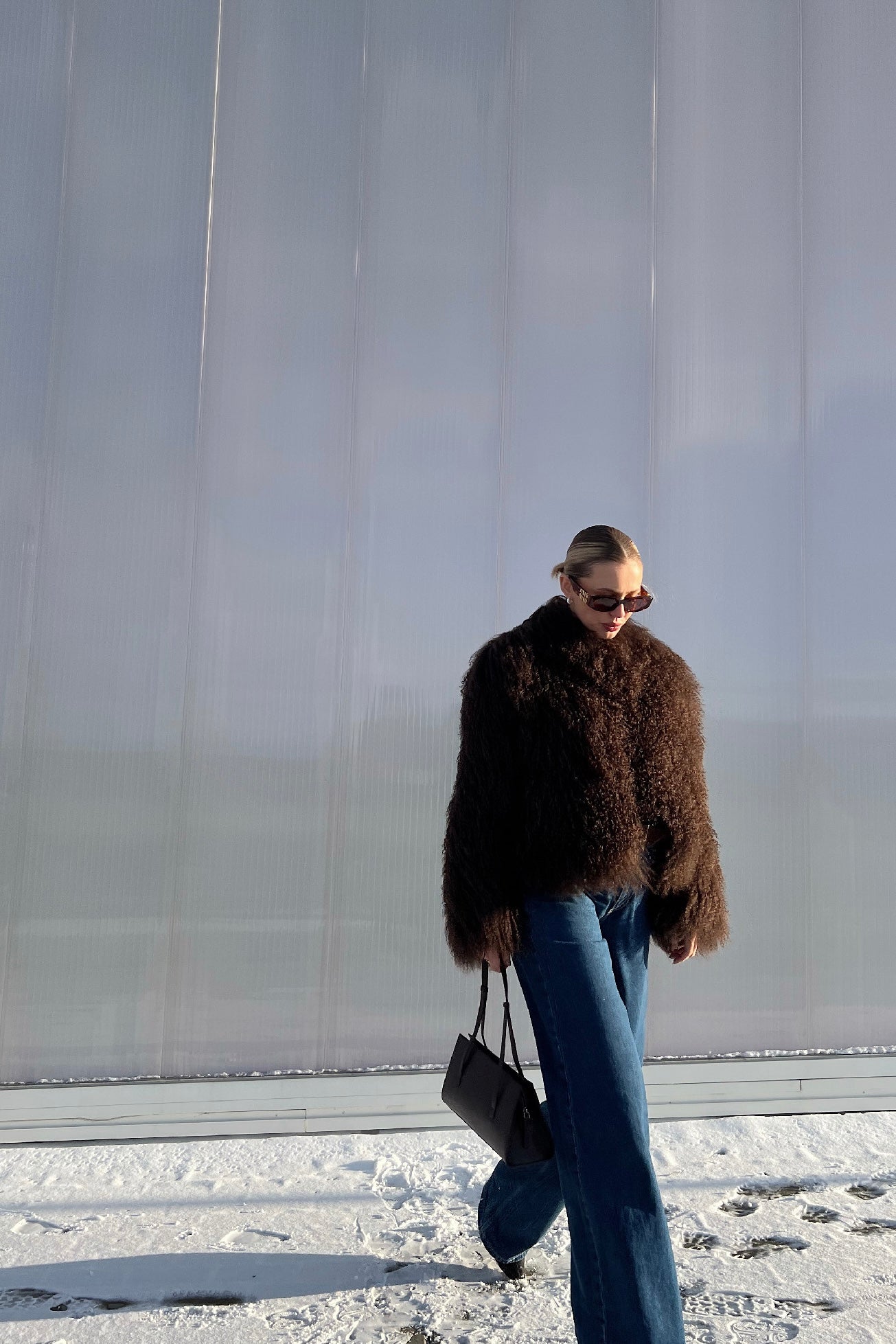 Kožich pravá kožešina real fur mongolská mongolian finefurs Coat chic