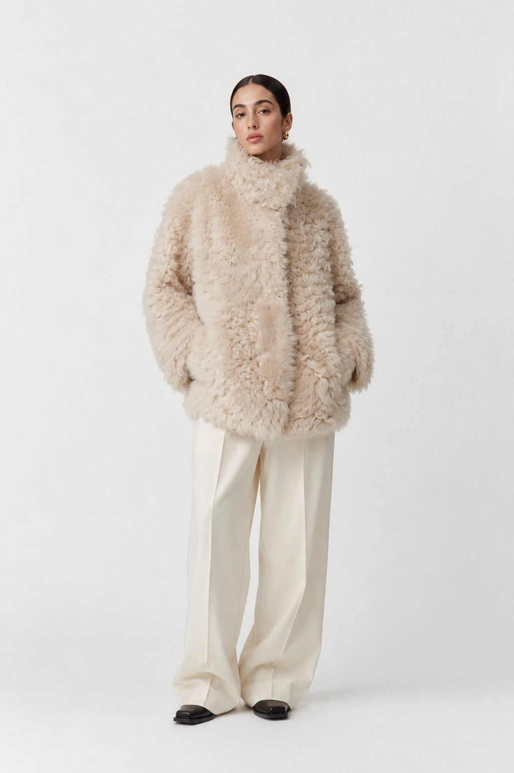 Shearling kabát z Tigrado ovčí kožešiny